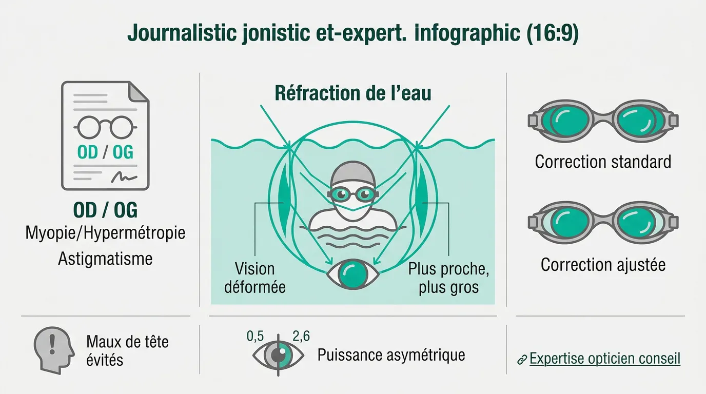 Infographie sur la réfraction de l'eau
